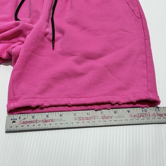 Runway Versace Logo Drawstring Distressed Jersey Pink Shorts Size 38/XS NWT - Picture 14 of 14